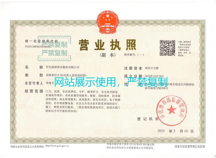保安公司执照